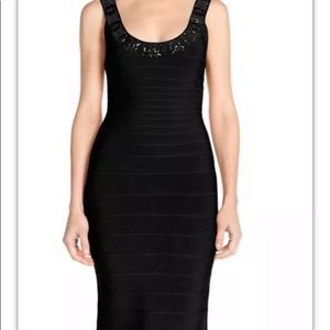 Parker Black Label Bandage Bead Dress Knit Small 8389 Bodycon Special Wedding